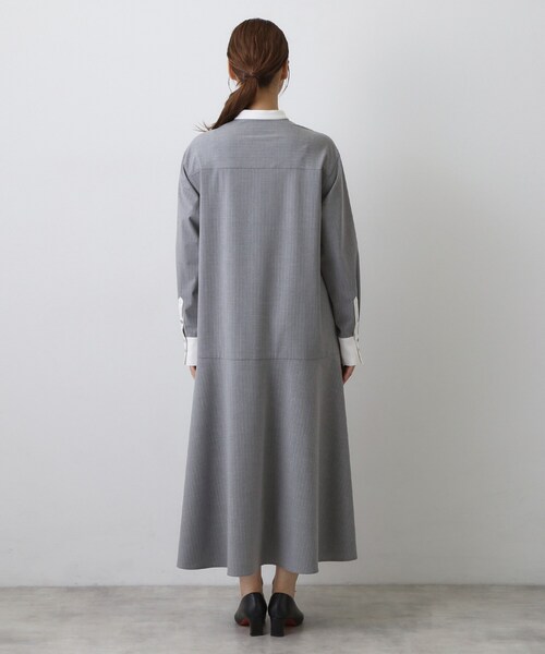 DRESSTERIOR(ドレステリア)の「ウォッシャブルストライプシャツワンピース(ワンピース・レディース・ネイビー系2/ライトグレー系2・36/38)」の20枚目の写真