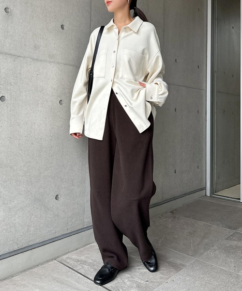 andme(アンドミー)の「フリースイージーパンツ(その他パンツ・レディース・チャコールグレー/ブラウン・M/L)」の15枚目の写真
