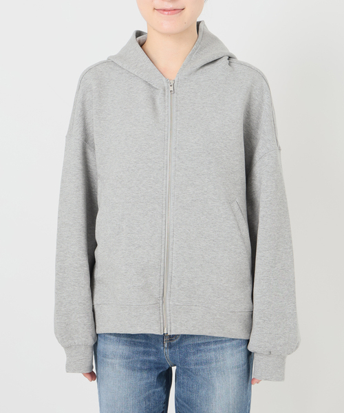 Spick & Span（スピックアンドスパン）の「《一部店舗+WEB限定 / 》コクーンシルエットパーカー（パーカー・レディース・グレー/チャコールグレー・FREE）」の5枚目の写真