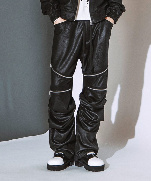 NO ID.(ノーアイディ)の「【NO ID.】Languid Zip Pants / ラングウィッド ジップ パンツ(その他パンツ・メンズ・ブラック系その他/ブラック・2/1)」の2枚目の写真