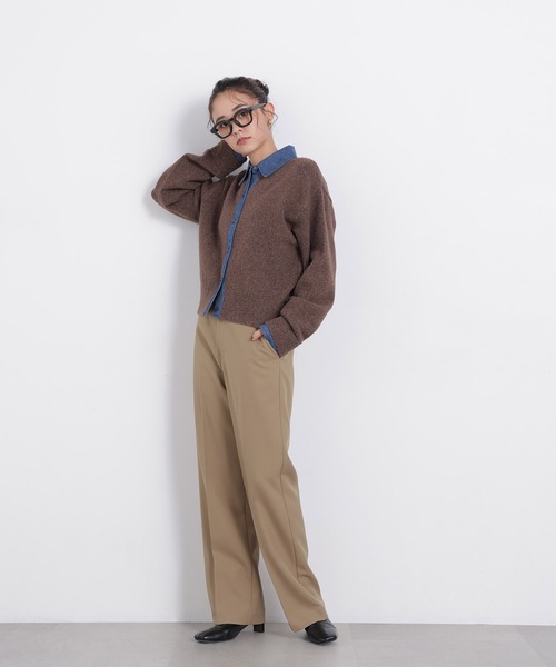 N.(N. Natural Beauty Basic)(エヌエヌナチュラルビューティーベーシック)の「デニムシャツドッキングカーディガン(カーディガン/ボレロ・レディース・ネイビー系/ブラウン系その他/グレー系その他・FREE)」の18枚目の写真