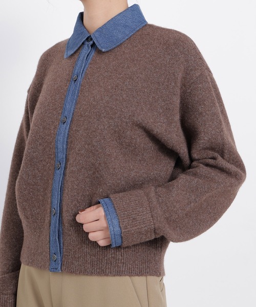N.(N. Natural Beauty Basic)(エヌエヌナチュラルビューティーベーシック)の「デニムシャツドッキングカーディガン(カーディガン/ボレロ・レディース・ネイビー系/ブラウン系その他/グレー系その他・FREE)」の22枚目の写真