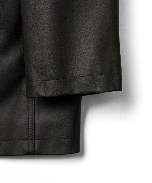 TTUDEMENT(トュードメント)の「FAUX LEATHER HALF JACKET_BROWN(ライダースジャケット・レディース・その他・SMALL/MEDIUM)」の8枚目の写真