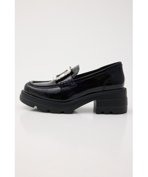 STACCATO(スタッカート)の「アリアタンクヒールローファー(ローファー・レディース・ライトブラック・24.5cm/24cm/23.5cm/23cm/22.5cm)」の2枚目の写真