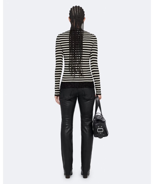 ALLSAINTS（オールセインツ）の「KAY STRIPE CARDIGAN | KAY ストライプ カーディガン（カーディガン/ボレロ・レディース・ブラック×ホワイト・L/XS）」の4枚目の写真