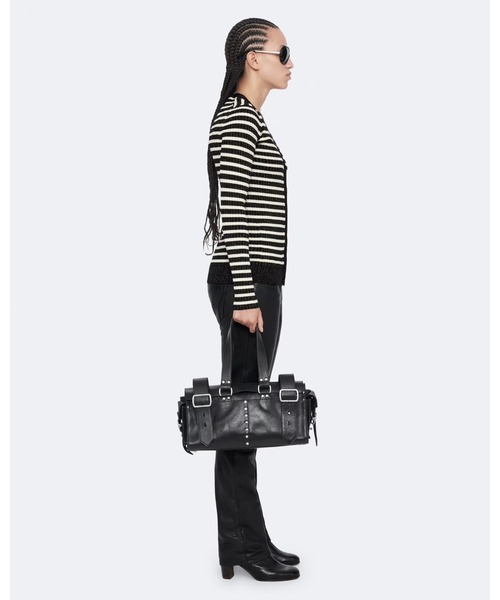 ALLSAINTS（オールセインツ）の「KAY STRIPE CARDIGAN | KAY ストライプ カーディガン（カーディガン/ボレロ・レディース・ブラック×ホワイト・L/XS）」の5枚目の写真