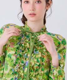 【22fabric】リボン付きフリルブラウス