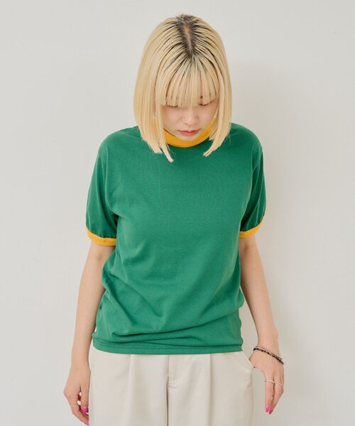 Kastane(カスタネ)の「【AUGUSTA SPORTSWEAR】50/50 RINGER T-SHIRT(Tシャツ/カットソー・レディース・グリーン/ブルー・MEDIUM/SMALL)」の4枚目の写真