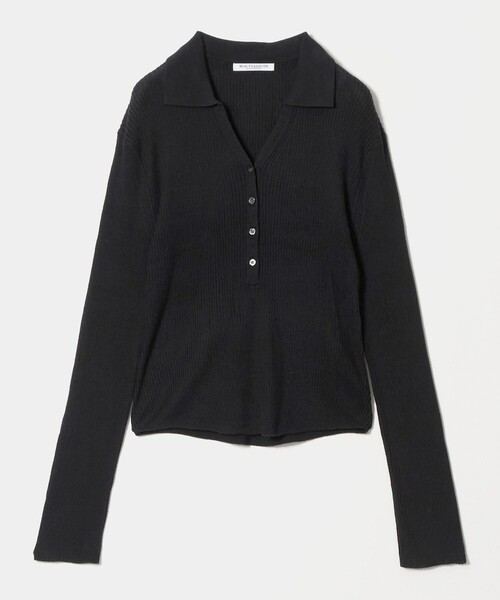 BEAUTY&YOUTH UNITED ARROWS(ビューティーアンドユースユナイテッドアローズ)の「スキッパー フロントボタン リブニットプルオーバー ウォッシャブル(ニット/セーター・レディース・モカ/ダークグレー/レッド/ブラック・FREE)」の16枚目の写真