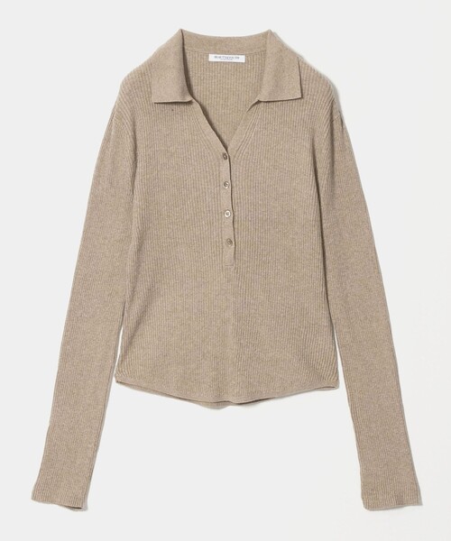 BEAUTY&YOUTH UNITED ARROWS(ビューティーアンドユースユナイテッドアローズ)の「スキッパー フロントボタン リブニットプルオーバー ウォッシャブル(ニット/セーター・レディース・モカ/ダークグレー/レッド/ブラック・FREE)」の19枚目の写真