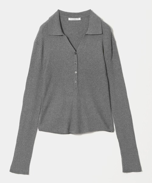 BEAUTY&YOUTH UNITED ARROWS(ビューティーアンドユースユナイテッドアローズ)の「スキッパー フロントボタン リブニットプルオーバー ウォッシャブル(ニット/セーター・レディース・モカ/ダークグレー/レッド/ブラック・FREE)」の22枚目の写真