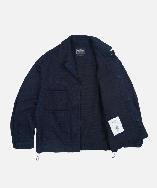 FRIZMWORKS(フリズムワークス)の「DOUBLE POCKET COVERALL JACKET _ SASHIKO INDIGO(デニムジャケット・メンズ・その他・SMALL/MEDIUM/LARGE/X-LARGE)」の2枚目の写真