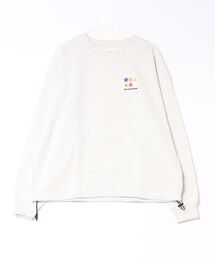 裏起毛フラワーワンポイント刺しゅうトレーナー(M1)