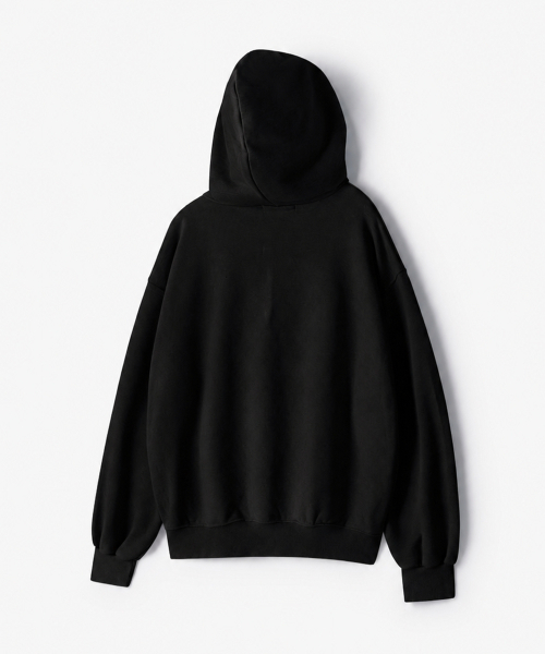 POLYGRAM(ポリグラム)の「バラクラバ オーバーサイズ スウェットフードTシャツ - BLACK(パーカー・レディース・ブラック・MEDIUM/LARGE/X-LARGE)」の2枚目の写真