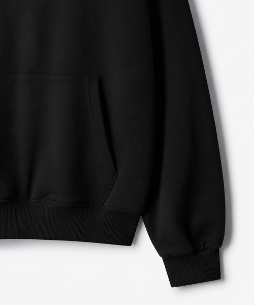 POLYGRAM(ポリグラム)の「バラクラバ オーバーサイズ スウェットフードTシャツ - BLACK(パーカー・レディース・ブラック・MEDIUM/LARGE/X-LARGE)」の5枚目の写真