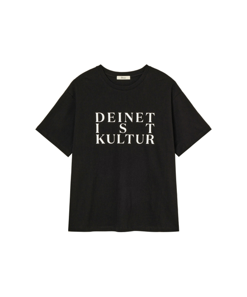 DEINET(ダイニット)の「BI GRAPHIC OVERSIZED T-SHIRT IN BLACK(Tシャツ/カットソー・レディース・その他・FREE)」の1枚目の写真