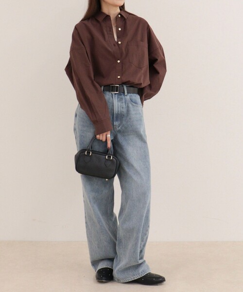 fredy emue(フレディエミュ)の「汗染み軽減加工オーバーシャツ(シャツ/ブラウス・レディース・ブルー系その他/オフホワイト/ブラウン/ブラウン系その他・38)」の10枚目の写真