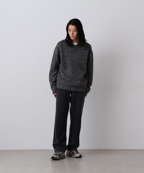 YLEVE（イレーヴ）の「YLEVE / WOOL CASHMERE MELANGE KNIT V NECK PULL OVER（ニット/セーター・メンズ・ブラック/ブルー・5/4）」の3枚目の写真