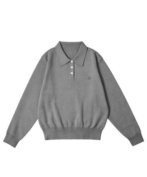 SIYAZU（シヤジュ）の「SIKN2136 クラシック襟付きニット_Charcoal（ニット/セーター・レディース・チャコール・SMALL/MEDIUM）」の4枚目の写真
