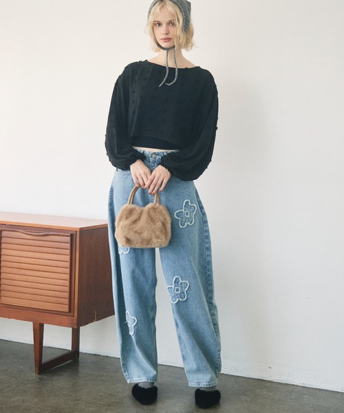Crisp(クリスプ)の「2way square fur mini bag / 2wayスクエアファーミニバッグ(ハンドバッグ・レディース・アイボリー/ブラウン・FREE)」の8枚目の写真