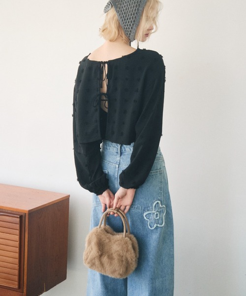 Crisp(クリスプ)の「2way square fur mini bag / 2wayスクエアファーミニバッグ(ハンドバッグ・レディース・アイボリー/ブラウン・FREE)」の10枚目の写真