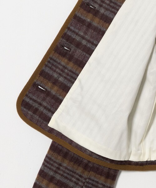 Steven Alan(スティーブンアラン)の「<Steven Alan>チェック ブルゾン(ノーカラージャケット・レディース・ブラック/ワイン・S/M)」の4枚目の写真