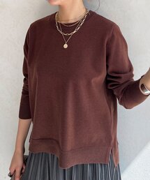 スーパーストレッチ後ろスリットプルオーバー