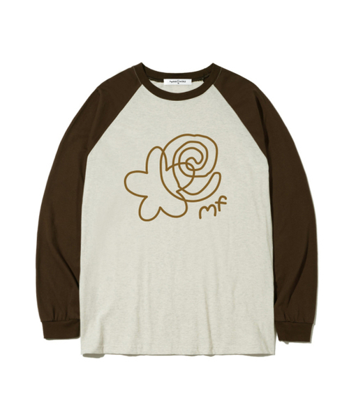 THEMORFHOUSE(ザモーフハウス)の「ドゥードルフラワープリント オーバーサイズ ロングスリーブ ネイビー(Tシャツ/カットソー・レディース・その他・SMALL/MEDIUM/LARGE)」の3枚目の写真