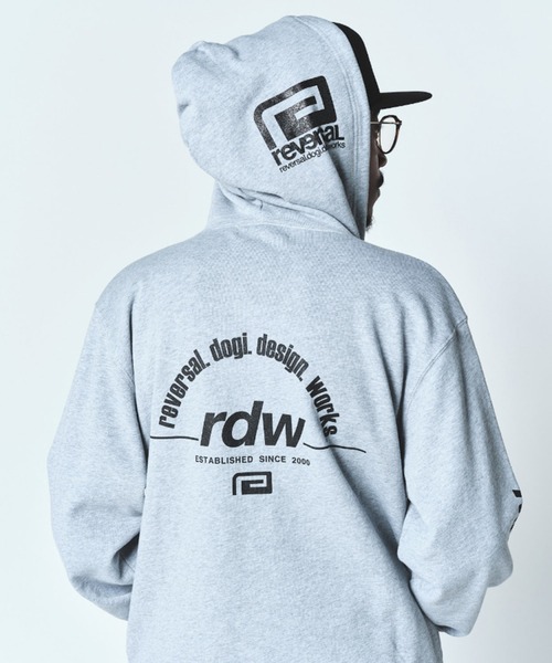 reversal.dogi.design.works(リバーサル・ドーギ・デザイン・ワークス)の「<reversal/リバーサル>rdw ZIP SWEAT HOODIE(パーカー・メンズ・ブラック/グレー・2XL/L/M/XL)」の14枚目の写真