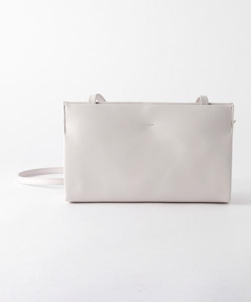 YAHKI（ヤーキ）の「YAHKIスクエアポシェット/YAHKI SQ PCT（ショルダーバッグ・レディース・ホワイト/ライトグレー・FREE）」の5枚目の写真