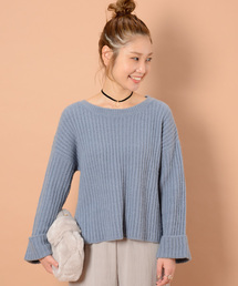 mystic | リブロールアップ(ニット/セーター)