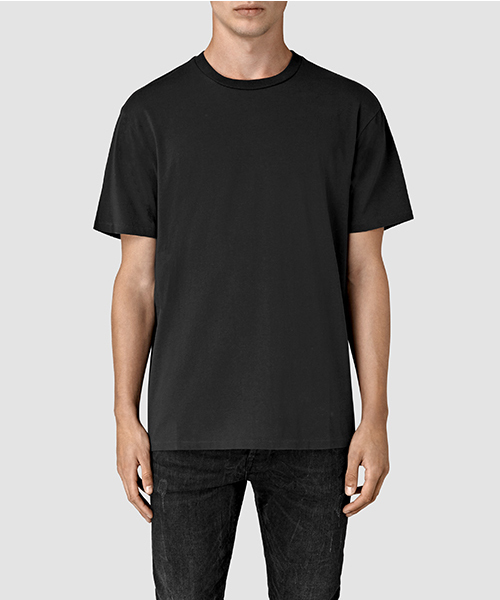 ALLSAINTS（オールセインツ）の「JUPITER CREW T-SHIRT（Tシャツ/カットソー・メンズ・ブラック/ホワイト/グレー・SMALL/MEDIUM/X-SMALL/LARGE）」の2枚目の写真