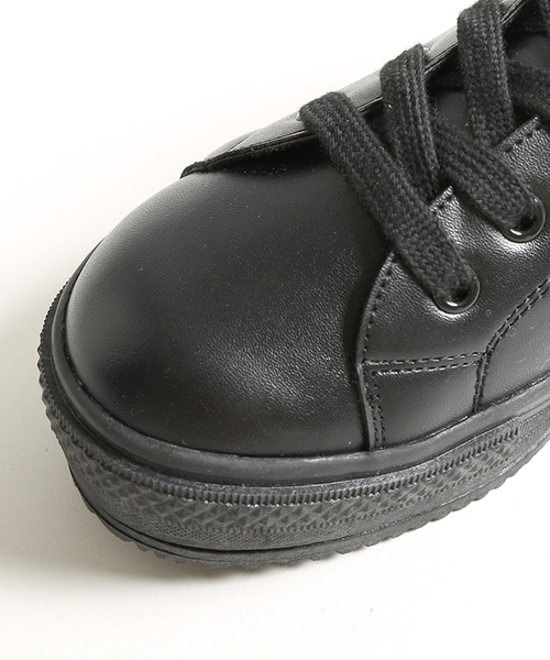 WEGO(ウィゴー)の「WEGO/厚底レースアップスニーカー(スニーカー・レディース・ホワイト/ブラック・LARGE/MEDIUM)」の7枚目の写真