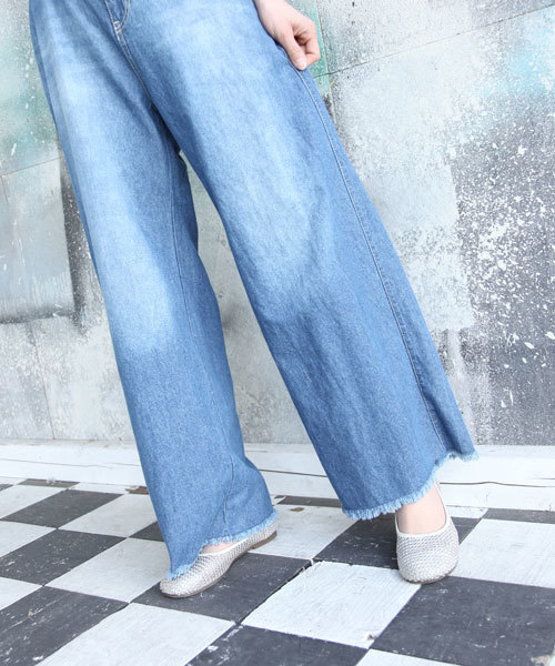 rps（アールピーエス）の「８０Ｚデニムワイドパンツ（デニムパンツ・レディース・ネイビー/ブルー・M）」の22枚目の写真