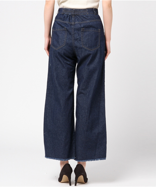rps（アールピーエス）の「８０Ｚデニムワイドパンツ（デニムパンツ・レディース・ネイビー/ブルー・M）」の5枚目の写真