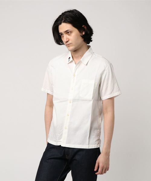 HYSTERIC GLAMOUR（ヒステリックグラマー）の「BONNIE AND CLYDE刺繍 半袖ボーリングシャツ（シャツ/ブラウス・メンズ・ホワイト/グリーン/ブラック・SMALL/MEDIUM/LARGE）」の2枚目の写真