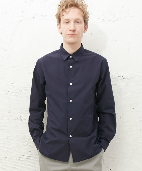 L&HARMONY（エルアンドハーモニー）の「[L&HARMONY / エルアンドハーモニー] タイプライターギャザーシャツ（シャツ/ブラウス・メンズ・ネイビー/サックスブルー・MEDIUM/LARGE）」の12枚目の写真