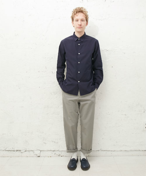 L&HARMONY（エルアンドハーモニー）の「[L&HARMONY / エルアンドハーモニー] タイプライターギャザーシャツ（シャツ/ブラウス・メンズ・ネイビー/サックスブルー・MEDIUM/LARGE）」の17枚目の写真