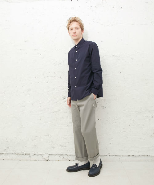 L&HARMONY（エルアンドハーモニー）の「[L&HARMONY / エルアンドハーモニー] タイプライターギャザーシャツ（シャツ/ブラウス・メンズ・ネイビー/サックスブルー・MEDIUM/LARGE）」の18枚目の写真