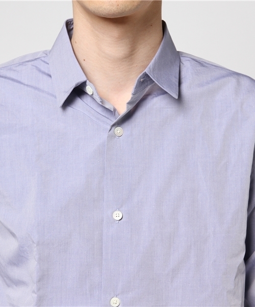 L&HARMONY（エルアンドハーモニー）の「[L&HARMONY / エルアンドハーモニー] タイプライターギャザーシャツ（シャツ/ブラウス・メンズ・ネイビー/サックスブルー・MEDIUM/LARGE）」の5枚目の写真