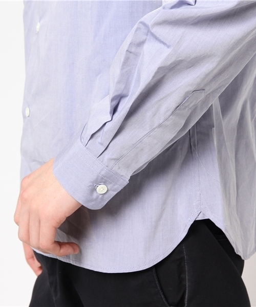 L&HARMONY（エルアンドハーモニー）の「[L&HARMONY / エルアンドハーモニー] タイプライターギャザーシャツ（シャツ/ブラウス・メンズ・ネイビー/サックスブルー・MEDIUM/LARGE）」の6枚目の写真