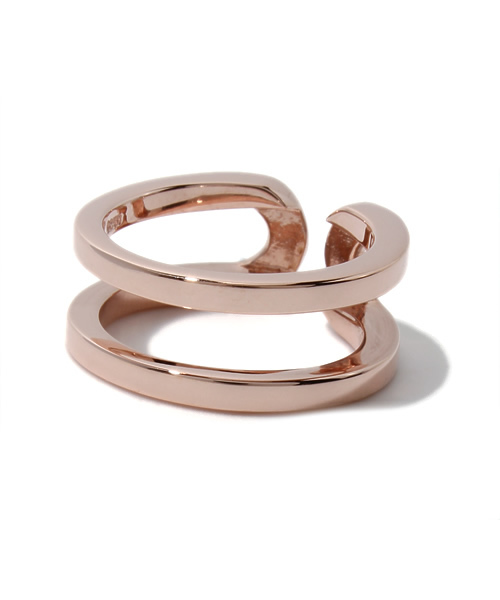 TOMMY HILFIGER（トミーヒルフィガー）の「2 LINE SET RING (PINK)（リング・レディース・ピンクゴールド・11号/13号）」の2枚目の写真