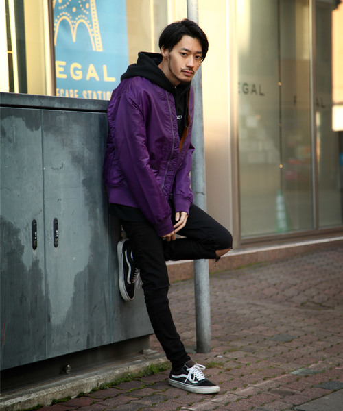 ZIP FIVE(ジップファイブ)の「【ZIP FIVE】MA-1(MA-1・メンズ・グレー/ネイビー/ブラック/オリーブ/カーキ/ワイン/オレンジ/カモフラージュ/パープル・LARGE/XX-LARGE/X-LARGE/MEDIUM/SMALL)」の13枚目の写真