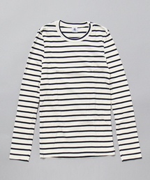 PETIT BATEAU | マリニエールクルーネック長袖Ｔシャツ(Tシャツ/カットソー)