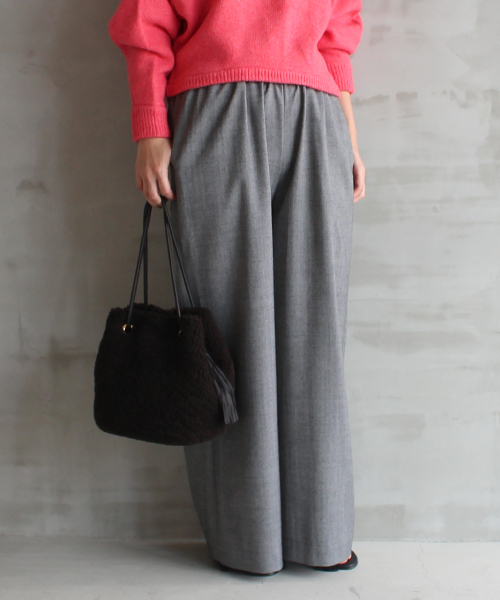 HELIOPOLE（エリオポール）の「ストレッチウールイージーパンツ（その他パンツ・レディース・ブルー系その他/ブラック系その他・36/38）」の2枚目の写真