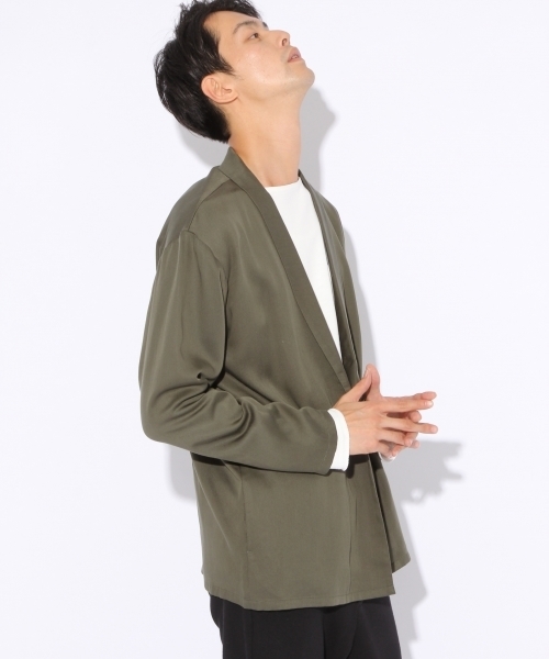niko and...（ニコアンド）の「Nテンセルラップカーデ【niko and ...】（カーディガン/ボレロ・メンズ・カーキ/ボルドー/チャコール・MEDIUM/LARGE）」の3枚目の写真