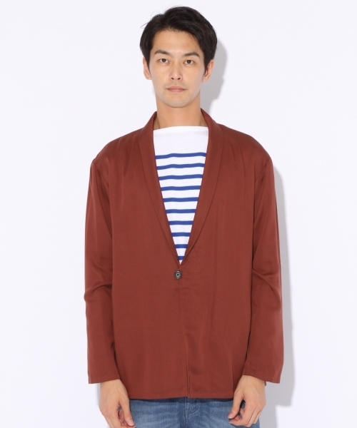 niko and...（ニコアンド）の「Nテンセルラップカーデ【niko and ...】（カーディガン/ボレロ・メンズ・カーキ/ボルドー/チャコール・MEDIUM/LARGE）」の14枚目の写真