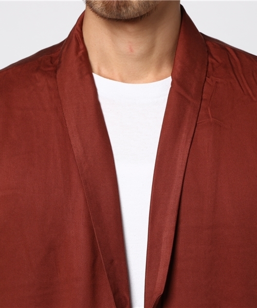 niko and...（ニコアンド）の「Nテンセルラップカーデ【niko and ...】（カーディガン/ボレロ・メンズ・カーキ/ボルドー/チャコール・MEDIUM/LARGE）」の8枚目の写真