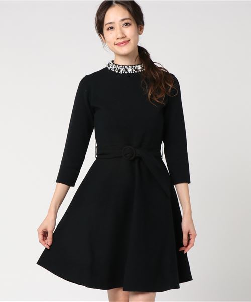 Laisse Passe レッセパッセ の ﾋﾞｼﾞｭｰﾈｯｸﾚﾃﾞｨｰﾆｯﾄﾜﾝﾋﾟｰｽ ワンピース Wear