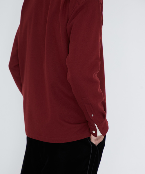 UNITED TOKYO（ユナイテッドトウキョウ）の「【WARM～暖～】オープンカラーロングスリーブシャツ（シャツ/ブラウス・メンズ・ボルドー/グリーン/ブラウン/ブラック・1/2/3）」の10枚目の写真